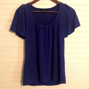 Plum puff sleeve top